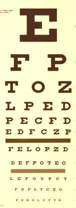 Snellan eye chart